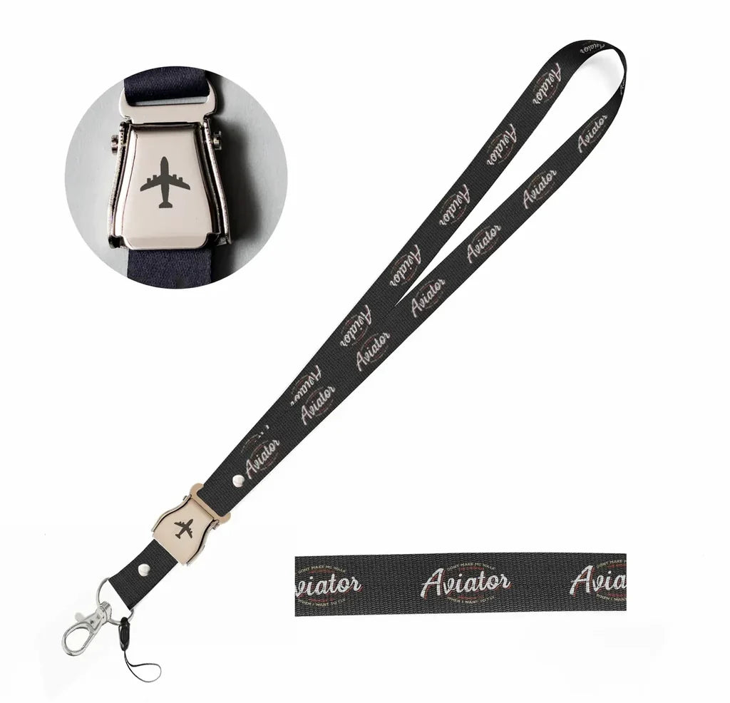 Aviator - Dont Make Me Walk seat belt lanyard - black