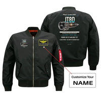 Thumbnail for JT8D design on black bomber with custom name badge