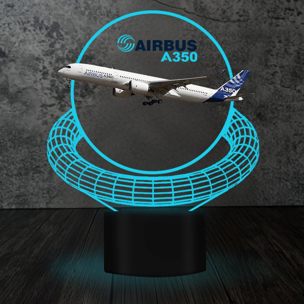 Customisable Airbus A350 3D Lamp - view 2