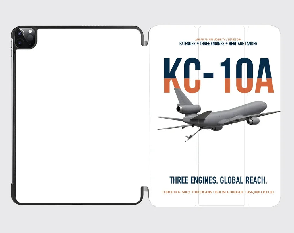 KC-10A EXTENDER design on white ipad tablet case