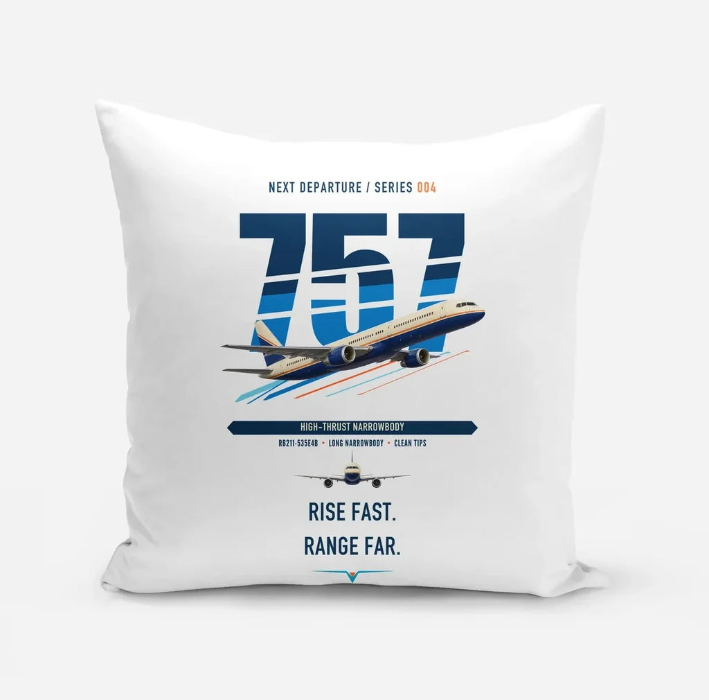Boeing 757-200 design on white pillow