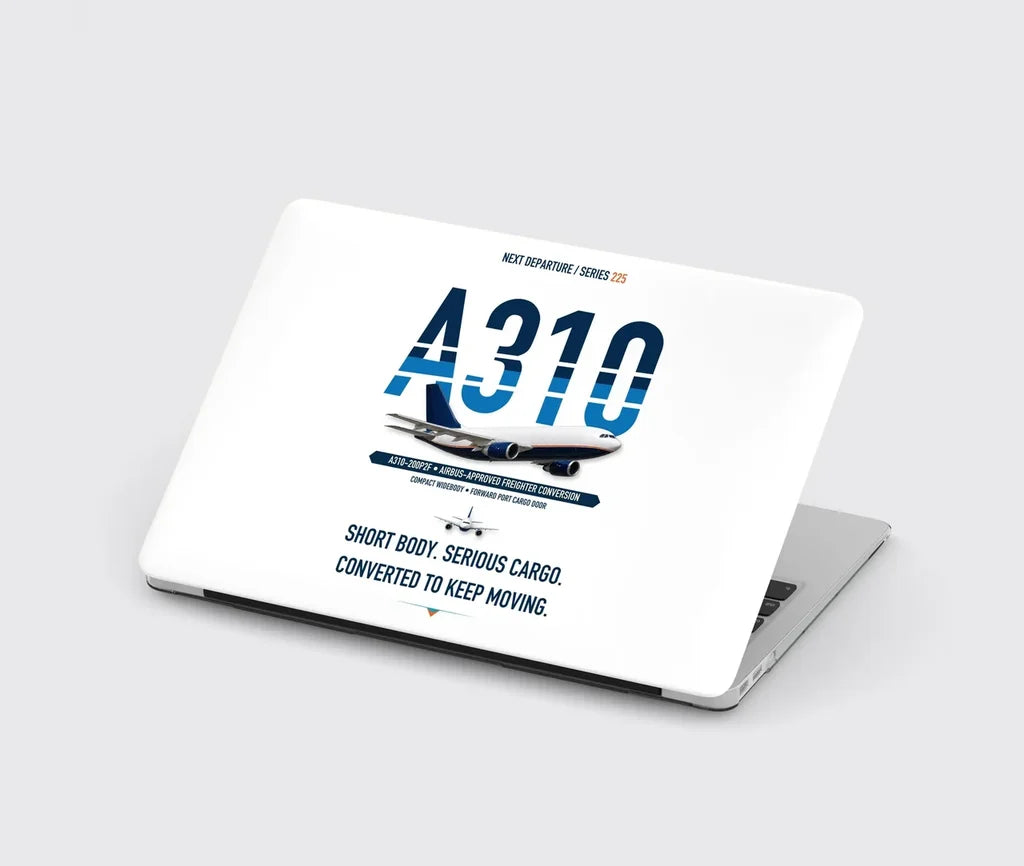 Airbus A310-200P2F design on white MacBook case