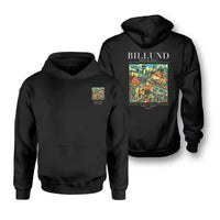 Thumbnail for BILLUND - Poster - Double-Side Hoodie - Black