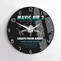 Thumbnail for DJI Mavic Air 2 design on black no frame wall clock