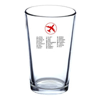 Thumbnail for Customisable Aviation Alphabet Drinking Glass - view 2