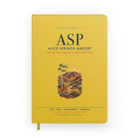 Thumbnail for Alice Springs Airport (ASP) design on yellow notebook