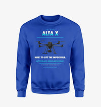 Thumbnail for Freefly Alta X design on blue sweatshirt