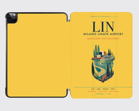 Thumbnail for Milano Linate Airport (LIN) design on yellow ipad tablet case