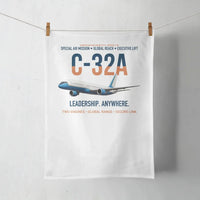 Thumbnail for C-32A Air Force Two Global Reach design on white towel