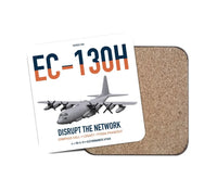 Thumbnail for EC-130H Compass Call design on white 1 piece coaster