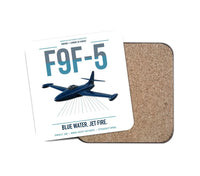 Thumbnail for F9F-5 Panther design on white 1 piece coaster