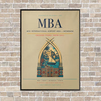 Thumbnail for Moi International Airport MBA — Mombasa vertical canvas print - framed - beige background