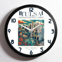 Thumbnail for TULSA - Poster - Wall Clock Framed - White