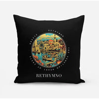 Thumbnail for RETHYMNO - Badge - Pillow - Black