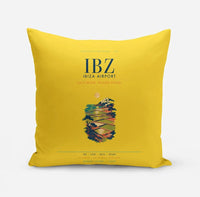 Thumbnail for Ibiza Airport (IBZ) design on yellow pillow