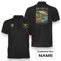Thumbnail for AKAROA - Poster - Double-Side Polo - Black + Name
