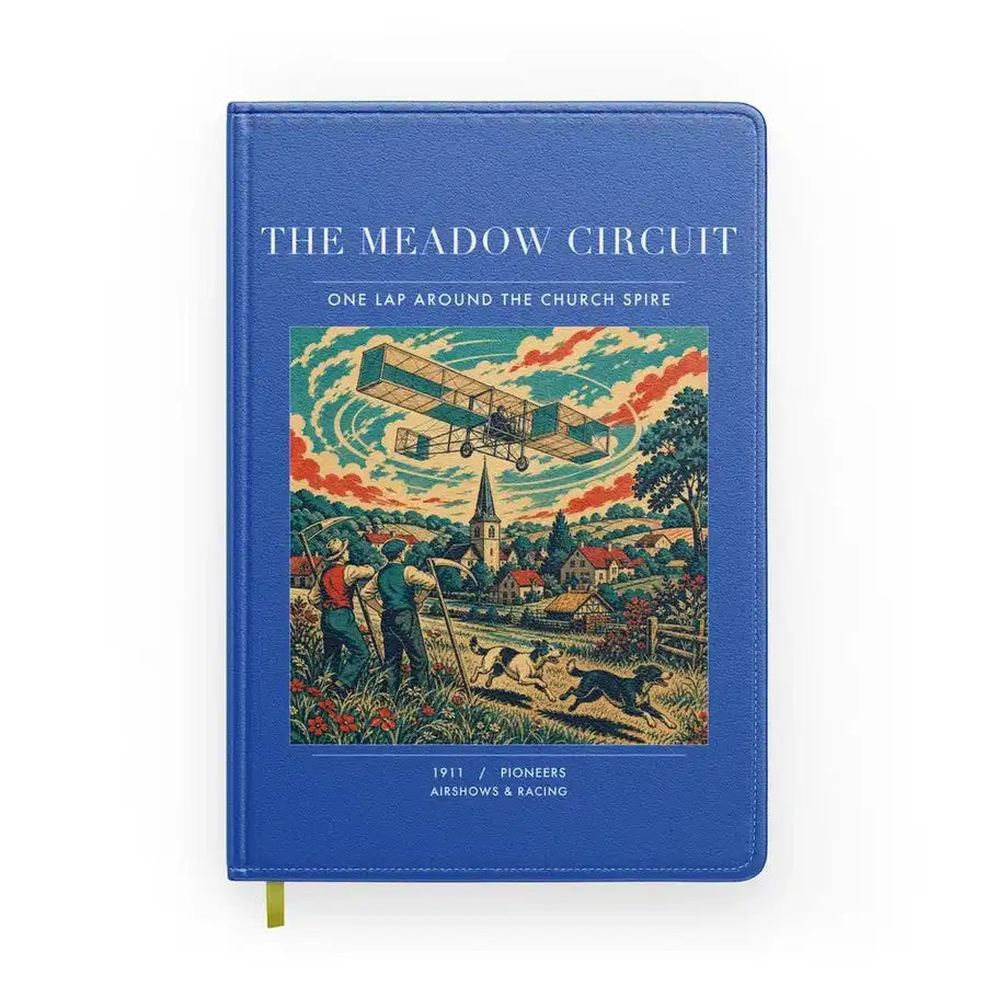 VINTAGE G4325 - The Meadow Circuit - Designed Notebooks design on blue
