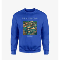 Thumbnail for VINTAGE G4050 - The River Patrol - Designed Sweatshirts design on blue