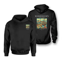 Thumbnail for MARIEHAMN - Poster - Double-Side Hoodie - Black