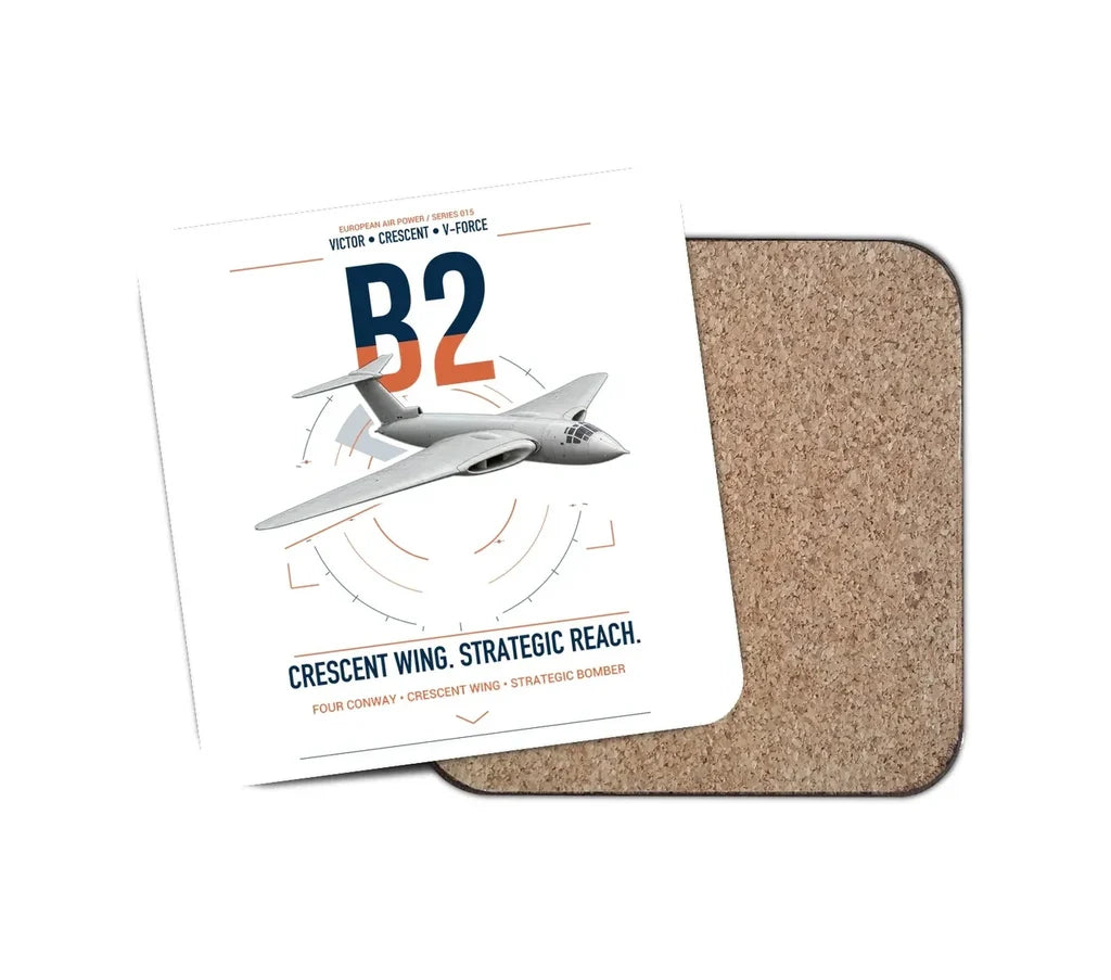 Handley Page Victor B2 design on white 1 piece coaster