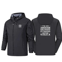 Thumbnail for I am an Awesome Girlfriend Rain Jacket - view 2