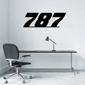 Boeing 787 Flat Text Wall Metal Signs