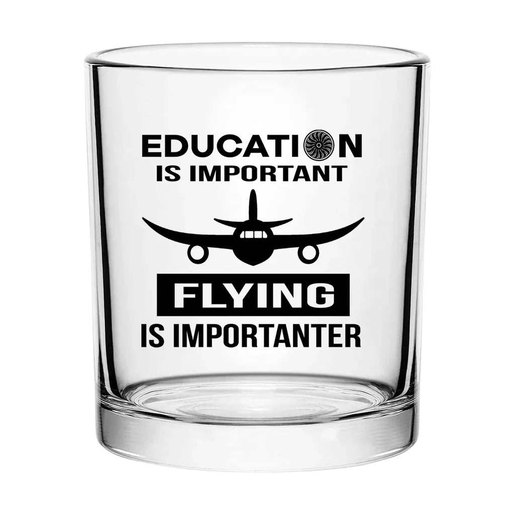 Customisable Flying is Importanter Whisky Glass - view 2