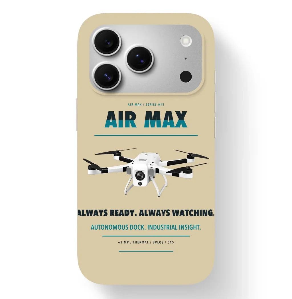 Percepto Air Max Case design on beige iphone case