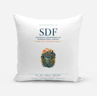 Thumbnail for Louisville Muhammad Ali International Airport (SDF) design on white pillow