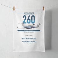 Thumbnail for Beechcraft King Air 260 design on white towel
