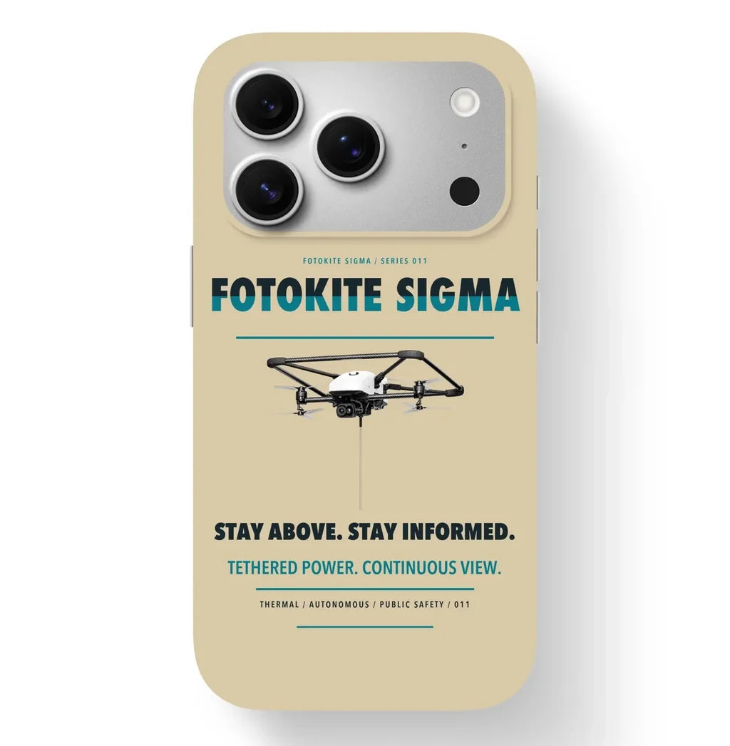 Fotokite Sigma Case design on beige iphone case