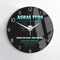 Thumbnail for DJI Agras T100 design on black no frame wall clock