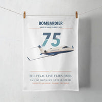 Thumbnail for Bombardier Learjet 75 Liberty design on white towel
