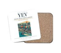 Thumbnail for Inuvik (Mike Zubko) Airport (YEV) design on white 1 piece coaster