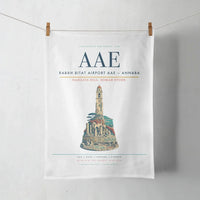 Thumbnail for Rabah Bitat Airport (AAE) design on white towel