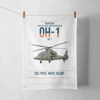 Thumbnail for Kawasaki OH-1 design on white towel