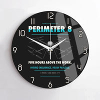 Thumbnail for Skyfront Perimeter 8 design on black no frame wall clock