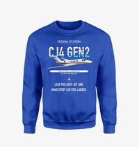 Thumbnail for Cessna Citation CJ4 Gen2 design on blue sweatshirt