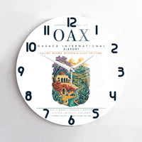 Thumbnail for Oaxaca International Airport (OAX) design on white no frame wall clock