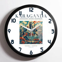 Thumbnail for KARAGANDA - Poster - Wall Clock Framed - White