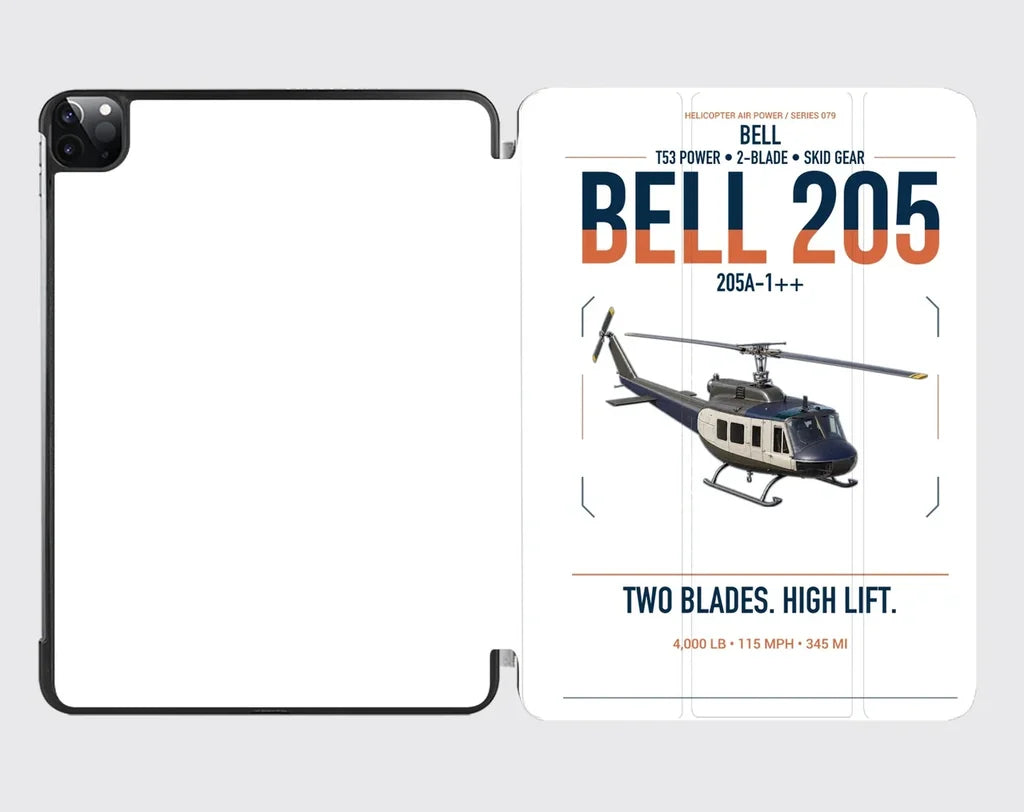 Bell 205A-1++ design on white ipad tablet case