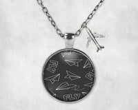 Thumbnail for Paper Airplane & Fly Necklace - view 2