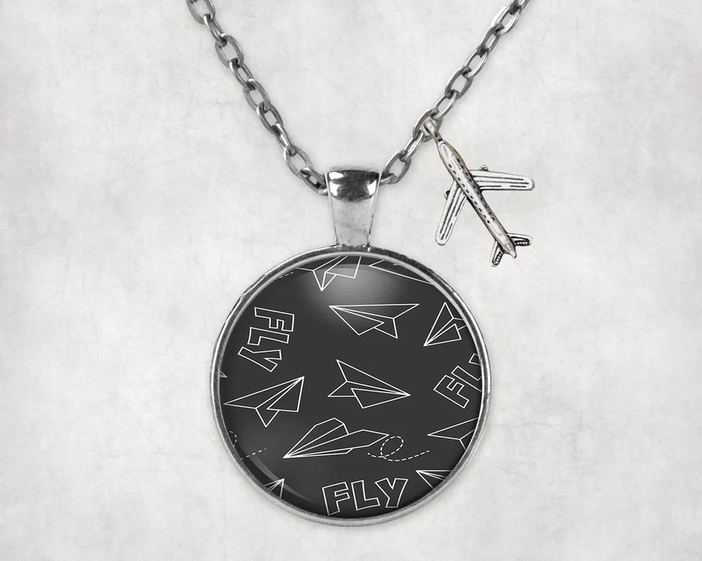 Paper Airplane & Fly Necklace - view 2