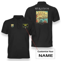 Thumbnail for MYKONOS - Poster - Double-Side Polo - Black + Name