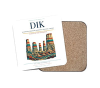 Thumbnail for Dickinson Theodore Roosevelt Regional Airport (DIK) design on white 1 piece coaster