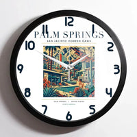 Thumbnail for PALM SPRINGS - Poster - Wall Clock Framed - White