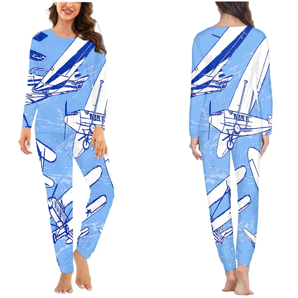 Retro & Vintage Airplanes women pajamas - view 2