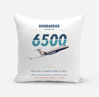 Thumbnail for Bombardier Global 6500 design on white pillow