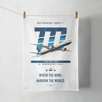 Thumbnail for Boeing 777-9 design on white towel