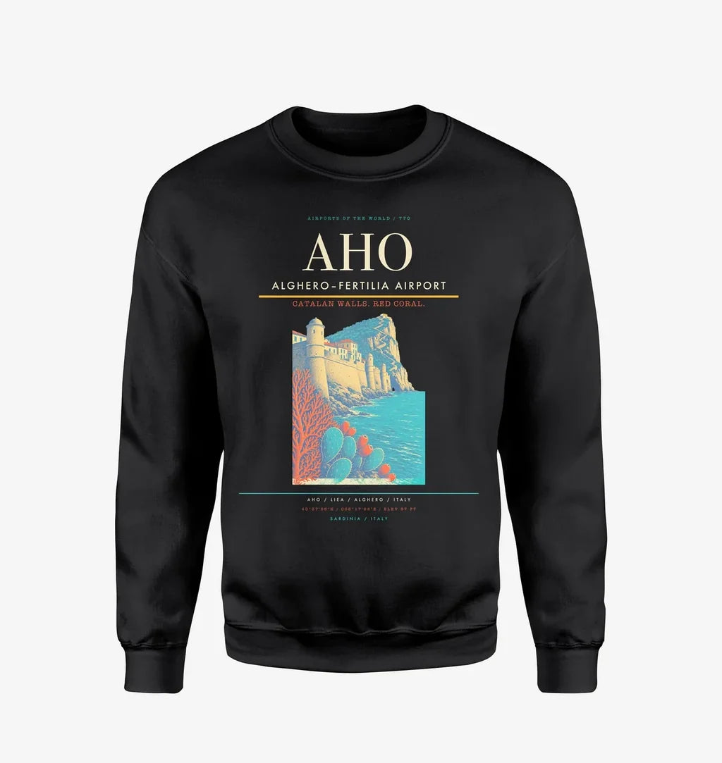 Alghero–Fertilia Airport AHO Sweatshirt - Black